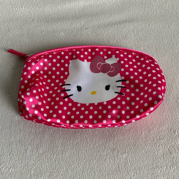 Hello Kitty vintage Cosmetic Case. Pink & White. NWOT Excellent Condion - Picture 6 of 11